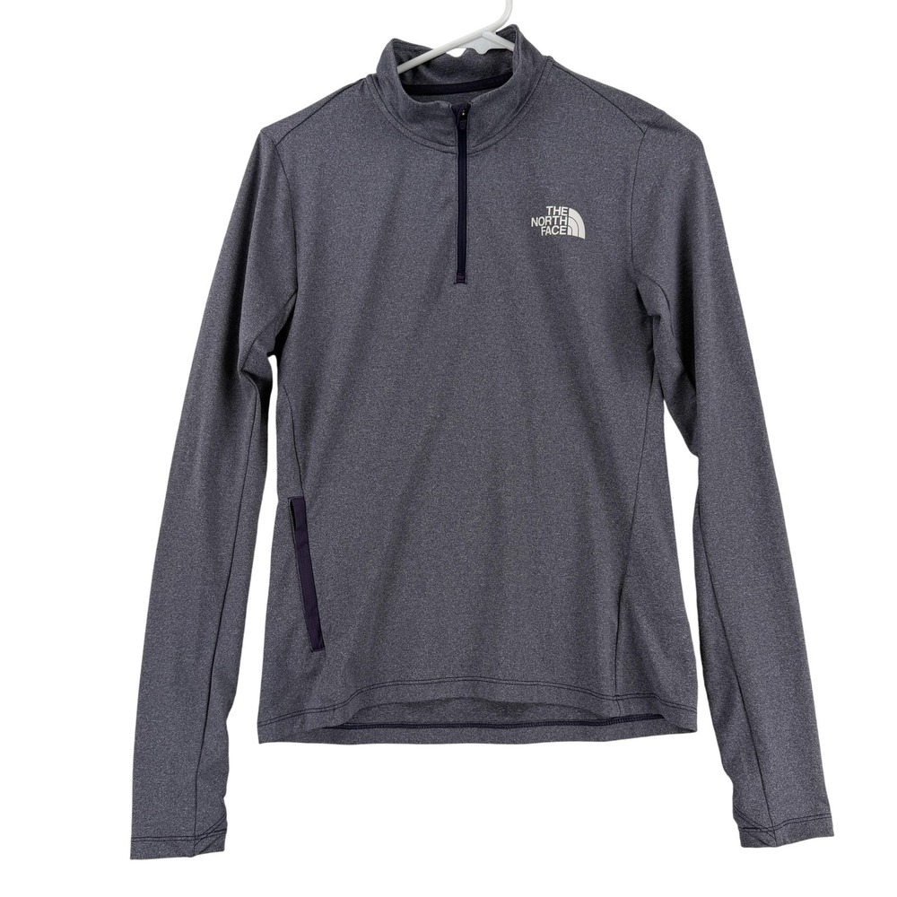 The North Face Pullover Womens XS Gray 1/4 Zip Stretch Running Top Athletic